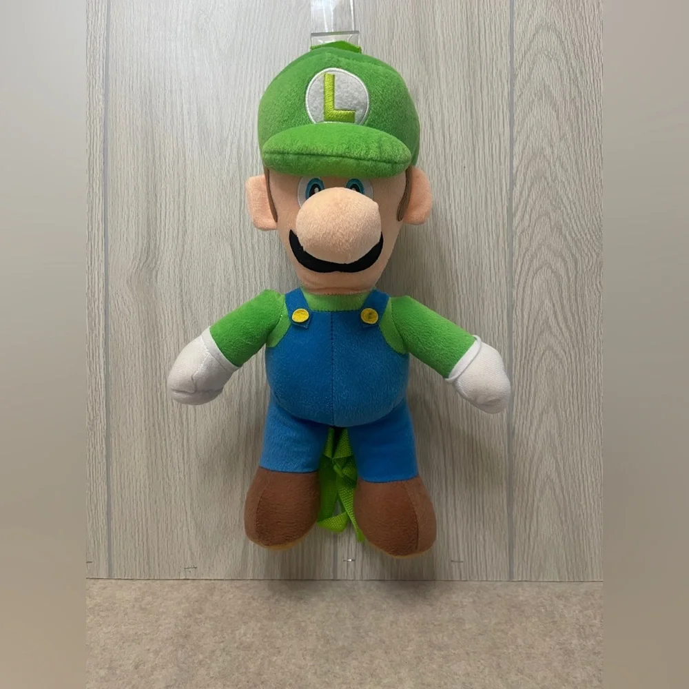 Nintendo Super Mario Luigi Green Plush Stuffed Backpack by Bioworld